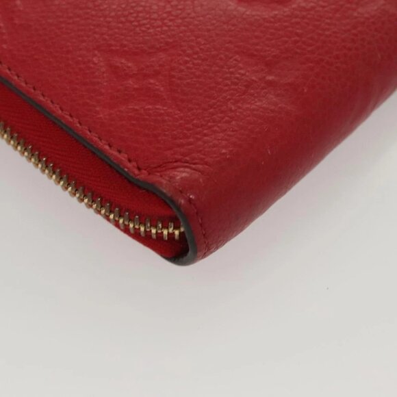 LOUIS VUITTON Monogram Empreinte Zippy Wallet Red M60737 LV Auth - Picture 3 of 12